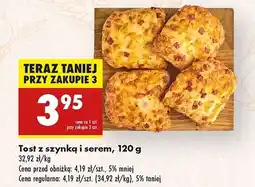 Biedronka Tost z szynką i serem oferta