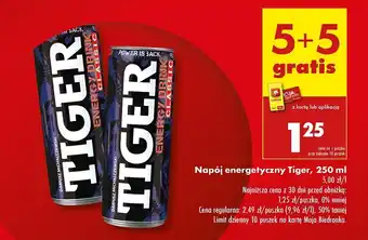 Biedronka Napój classic Tiger Energy Drink oferta