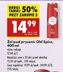 Biedronka Żel pod prysznic Old Spice Original oferta