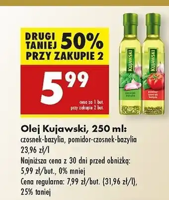 Biedronka Olej pomidor czosnek bazylia Kujawski Ze Smakiem oferta