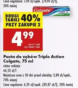 Biedronka Pasta do zębów Colgate Triple Action oferta