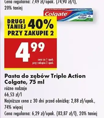 Biedronka Pasta do zębów Colgate Triple Action oferta