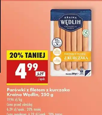 Biedronka Parówki z filetem kurczaka Kraina Wędlin oferta