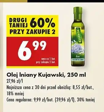 Biedronka Olej len Kujawski Tłoczony Na Zimno oferta