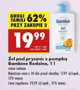 Biedronka Żel pod prysznic mirabelka Bambino Rodzina oferta