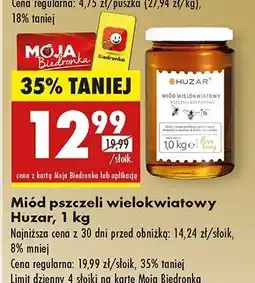 Biedronka Miód pszczeli wielokwiatowy Huzar oferta