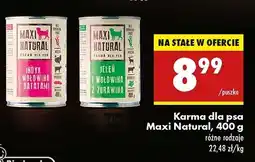 Biedronka Karma dla psa jeleń i wołowina z żurawiną Maxi Natural oferta