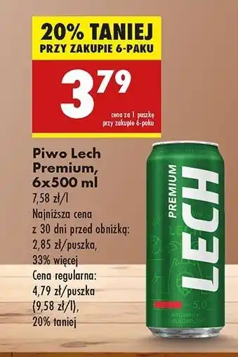 Biedronka Piwo Lech Premium oferta