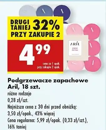 Biedronka Podgrzewacze zapachowe kwitnąca róża Aril oferta