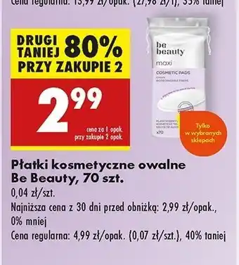 Biedronka Płatki kosmetyczne owalne Be Beauty Care oferta