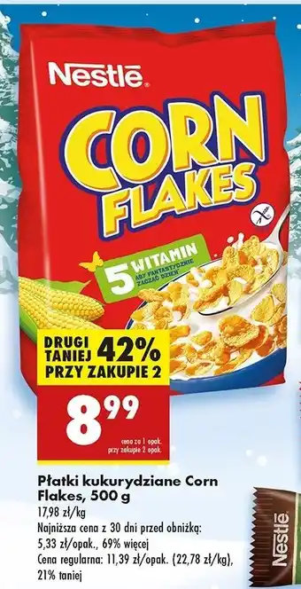 Biedronka Płatki śniadaniowe Corn Flakes (Nestle) oferta