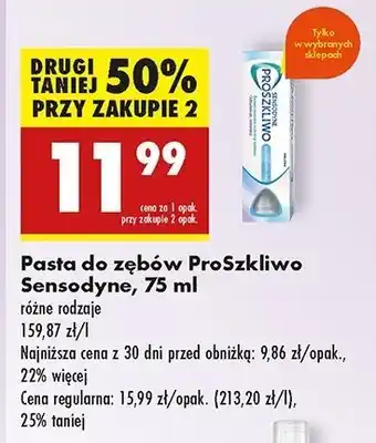 Biedronka Pasta do zębów Sensodyne Pro Szkliwo Delikatne Wybielanie oferta