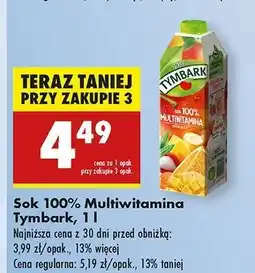 Biedronka Sok multiwitamina Tymbark 1936 oferta