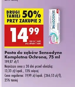 Biedronka Pasta do zębów advanced whitening Sensodyne Complete Protection oferta