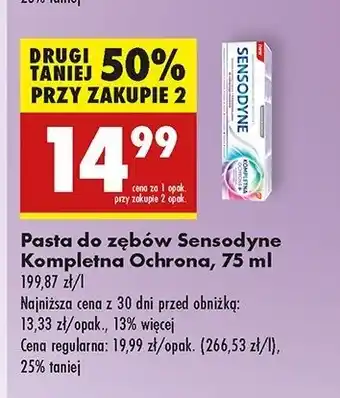 Biedronka Pasta do zębów advanced whitening Sensodyne Complete Protection oferta