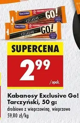 Biedronka Kabanos drobiowy z dodatkiem wieprzowiny Tarczyński Exclusive Go! oferta