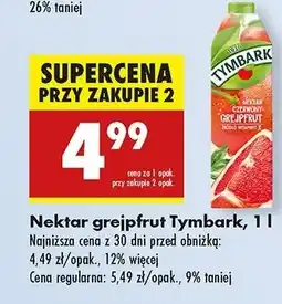 Biedronka Nektar czerwony grejpfrut Tymbark 1936 oferta