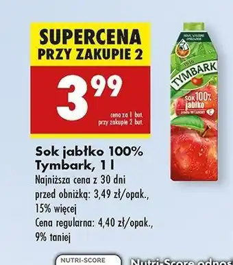 Biedronka Sok jabłkowy Tymbark 1936 oferta