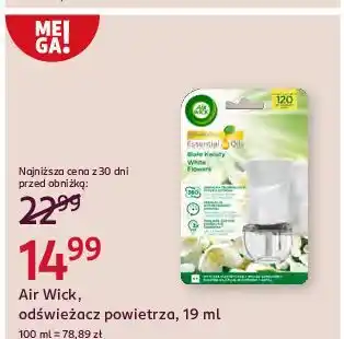 Rossmann Urządzenie + wkład białe kwiaty Air Wick Electric Essential Oils oferta