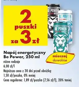 Biedronka Napój energetyczny sugar free Be Power oferta