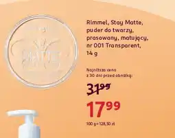 Rossmann Puder w kamieniu transparent nr 001 Rimmel Stay Matte oferta