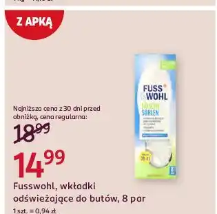 Rossmann Wkładki odświeżające do butów rozm. s Fusswohl oferta