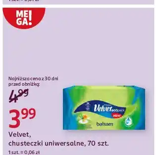 Rossmann Chusteczki higieniczne Velvet Balsam oferta