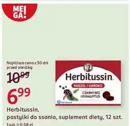 Rossmann Suplement diety kaszel i gardło w pastylkach do ssania czarny bez eukaliptus Herbitussin oferta