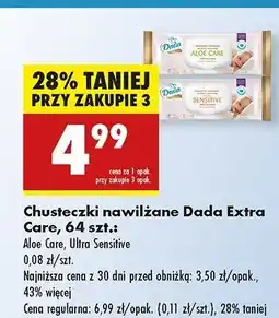 Biedronka Chusteczki wilgotne sensitive Dada Cotton oferta