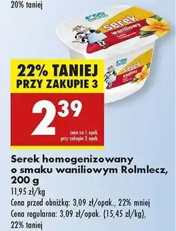 Biedronka Serek waniliowy Rolmlecz oferta