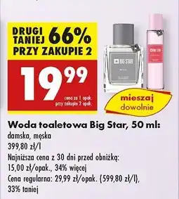 Biedronka Woda toaletowa Big Star Independent oferta