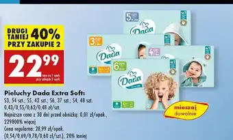 Biedronka Pieluszki dla dzieci 4 Dada Extra Soft oferta