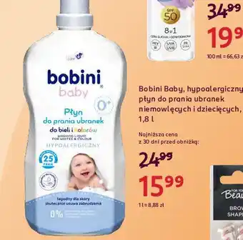 Rossmann Płyn do prania ubranek dziecięcych Bobini Baby oferta