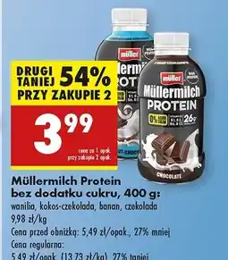 Biedronka Napój mleczny czekoladowy Mullermilch Protein oferta