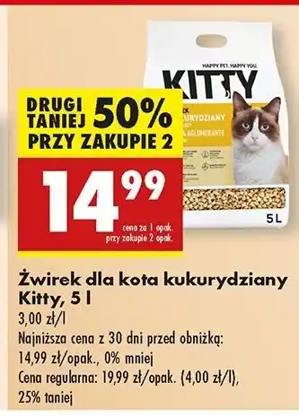 Biedronka Żwirek kukurydziany Kitty oferta