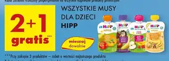 Biedronka Mus bio jabłka-banany-maliny-orkisz Hipp Owoce I Zboża oferta