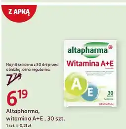 Rossmann Witaminy a + e Altapharma oferta