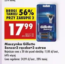 Biedronka Maszynka do golenia Gillette Sensor 3 oferta