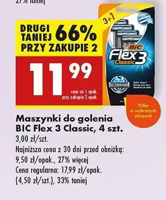 Biedronka Maszynka do golenia classic Bic Flex 3 oferta