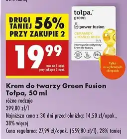 Biedronka Intensywnie odżywczy krem do twarzy ceramidy + masło shea Tołpa Green oferta