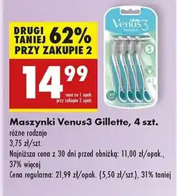 Biedronka Maszynki do golenia Gillette Venus 3 Sensitive oferta