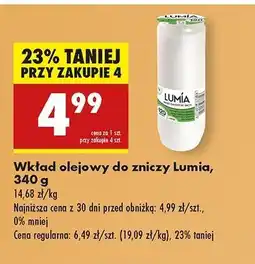 Biedronka Wkład olejowy do zniczy 340 g 120 h Lumia oferta