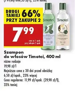 Biedronka Szampon do włosów intensywna pielęgnacja Timotei Jericho Rose oferta