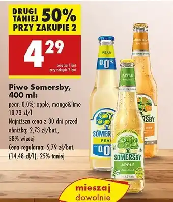 Biedronka Piwo Somersby Mango & Lime oferta