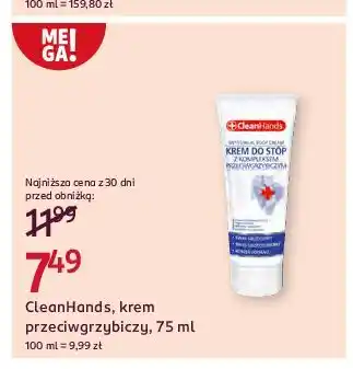 Rossmann Krem do stóp z kompleksem antygrzybicznym Cleanhands oferta