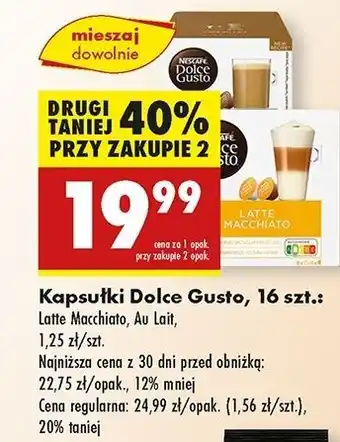 Biedronka Kawa cafe au lait Nescafe Dolce Gusto oferta