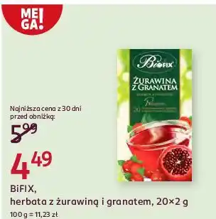 Rossmann Herbatka owocowa żurawina z granatem Bifix Premium oferta