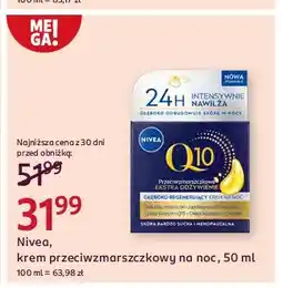 Rossmann Krem do twarzy przeciwzmarszczkowy ujędrniający na noc Nivea Q10 oferta