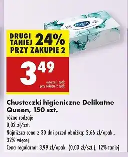 Biedronka Chusteczki higieniczne Queen Delikatne oferta