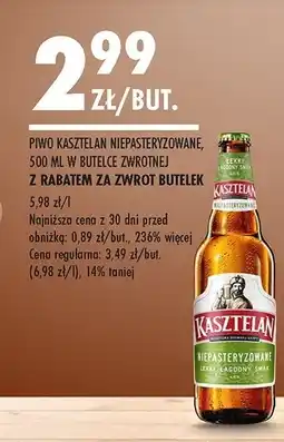 Biedronka Piwo Kasztelan Niepasteryzowane oferta